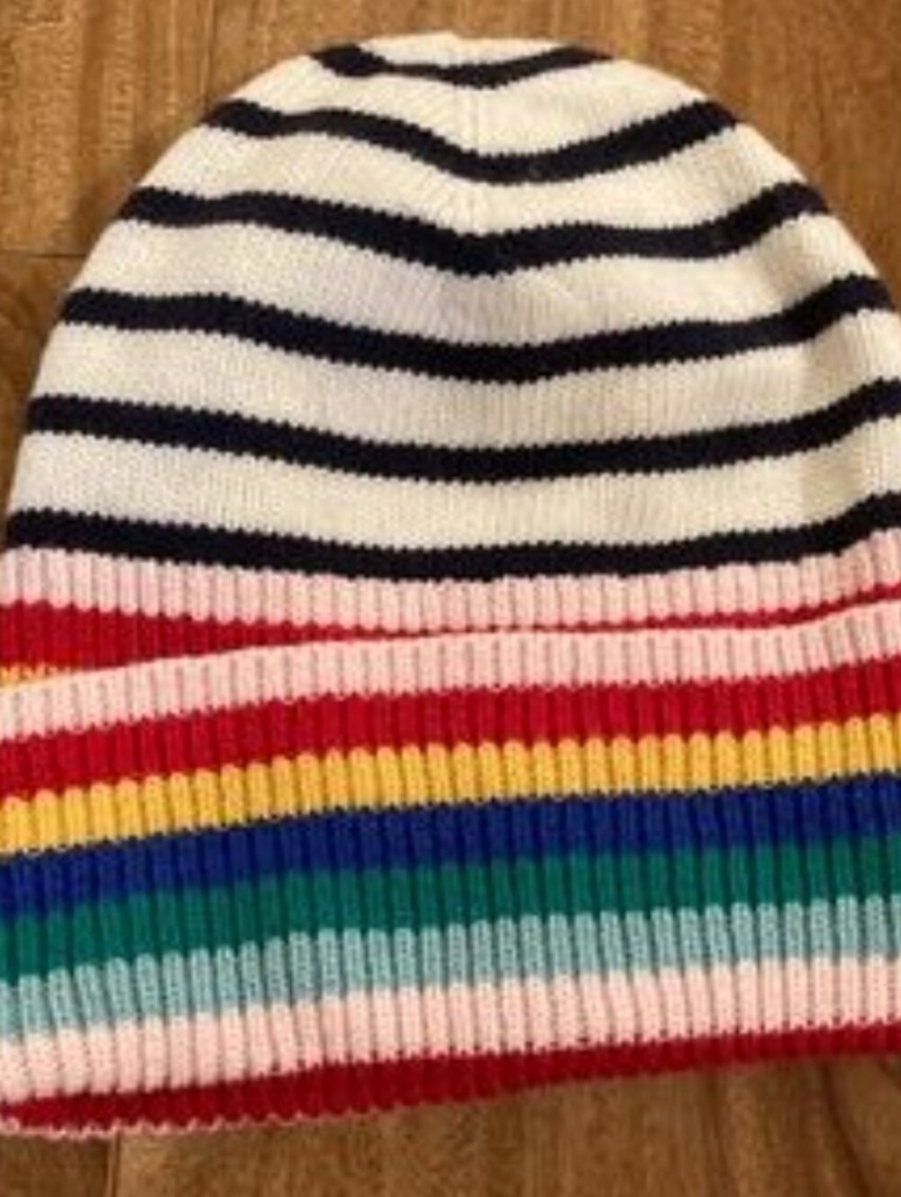 Boden Striped Rainbow Knit Beanie - Multicolor